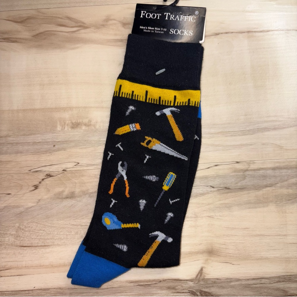 Foot Traffic Black and Blue Tool Socks